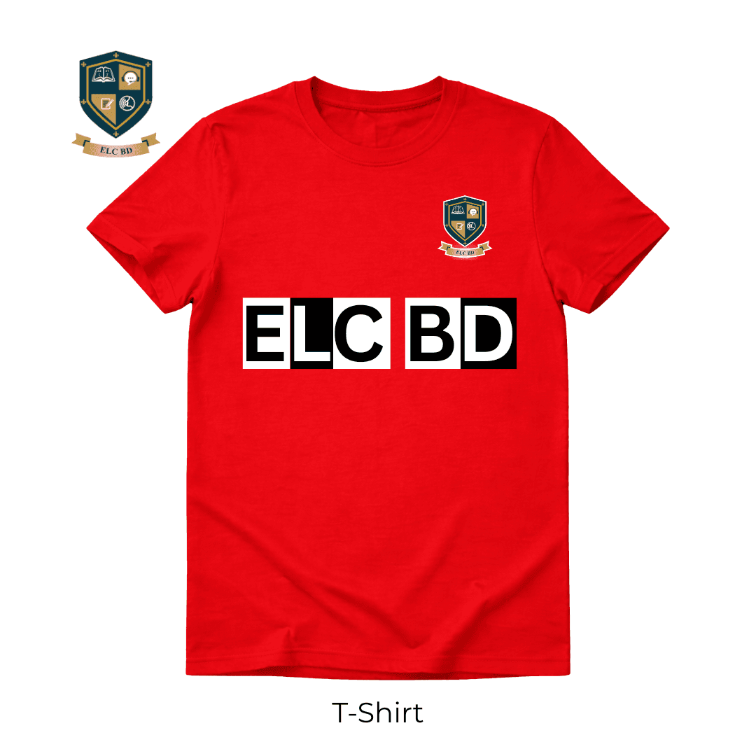 ELC BD – শিক্ষার্থীদের জন্য প্রিমিয়াম টি-শার্ট (Red-M)